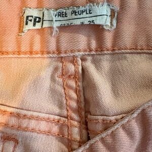 Free People Coral Denim Shorts